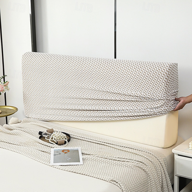1 stk hodegjerdetrekk elastisk jacquard nattbordstrekk for seng på soverommet enkelt å rengjøre hodegjerdetrekk 2025 - $25.99 –P8