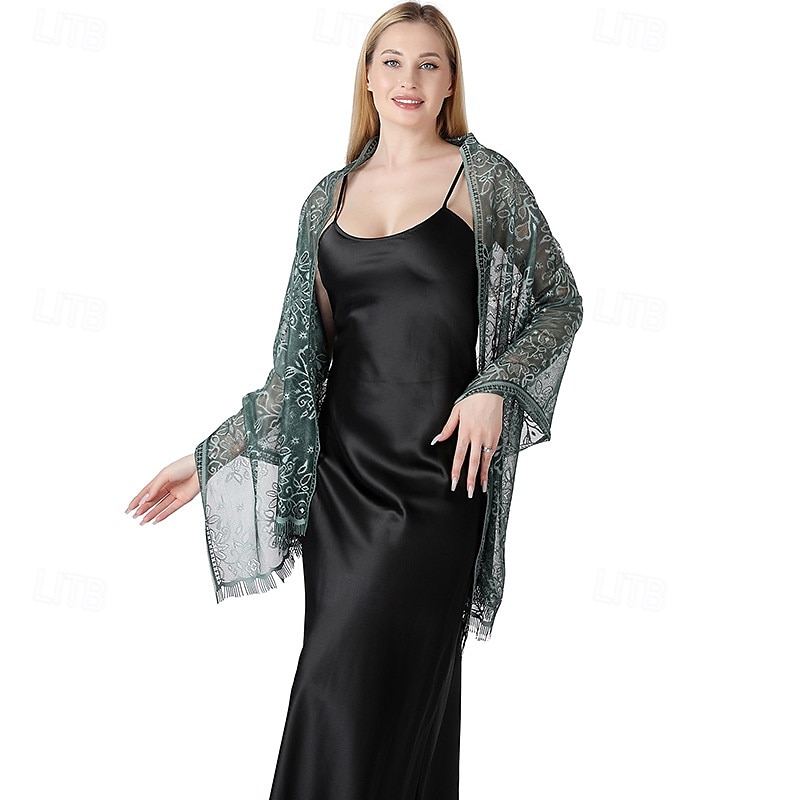Retró Ordító 20-as évek 1920-as évek sál Wrap Kendők A nagy Gatsby Flapper lány Rojt Tömör szín Női Farsang Esküvő Estély Álarcos mulatság Felnőttek Kendő 2025 - $10.99 –P6