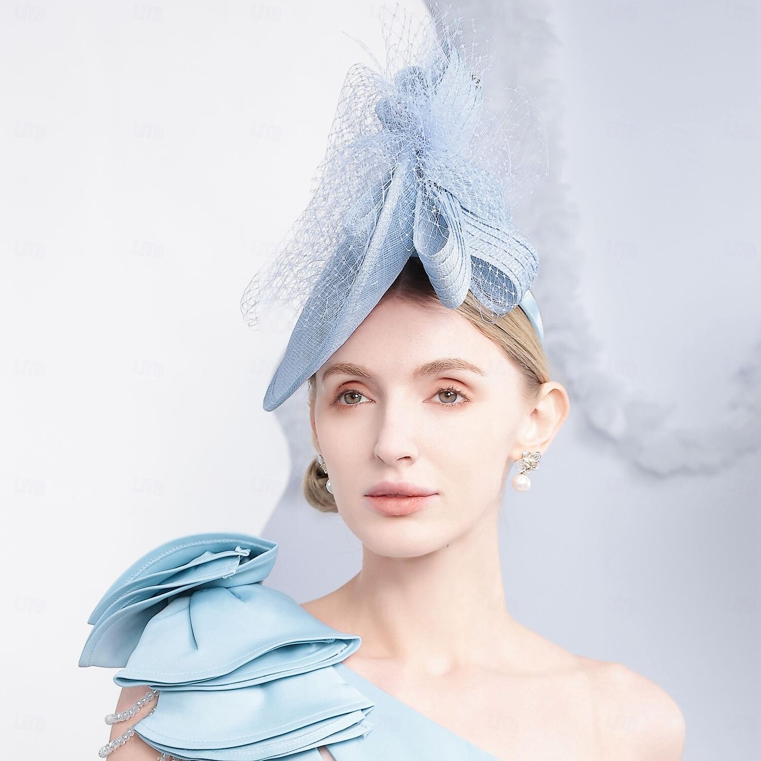 pălării din tul farfurie sinamay pălărie pălărie sinamay pălărie de nuntă cocktail nunta elegantă cu bowknot tul căciulă pentru cap 2025 - $90.99 –P6