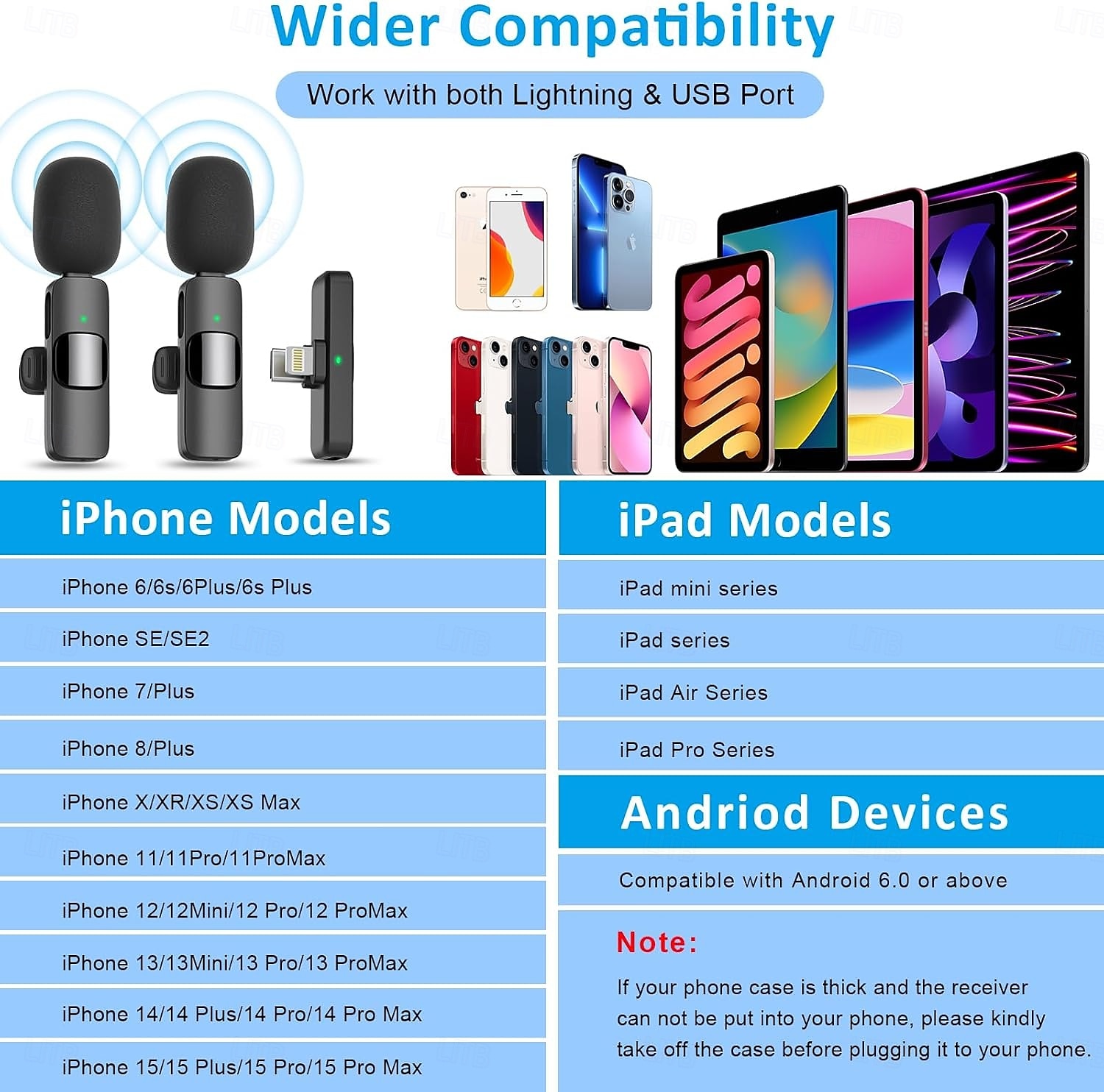 trådløs lavalier mikrofon bluetooth lapel telefon mikrofon for videoopptak - mini klipp på mikrofoner for iphone  & android 2025 - $38.99 –P8