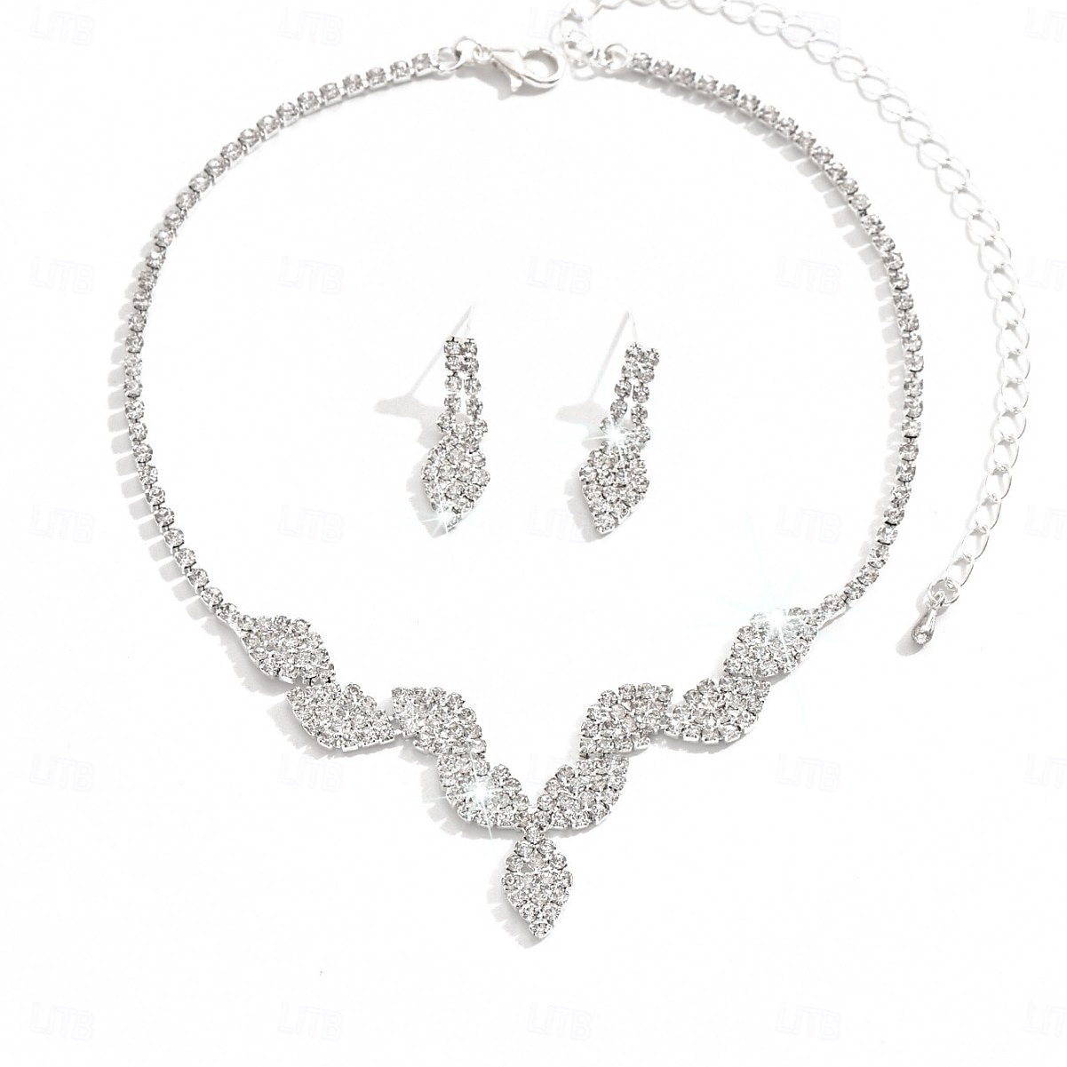 Seturi de bijuterii de mireasă 1 Aliaj Cercei Coliere Pentru femei Lux Draguț Geometric Bucurie Geometric Shape Set de bijuterii Pentru Petrecere 2025 - $13.99 –P5