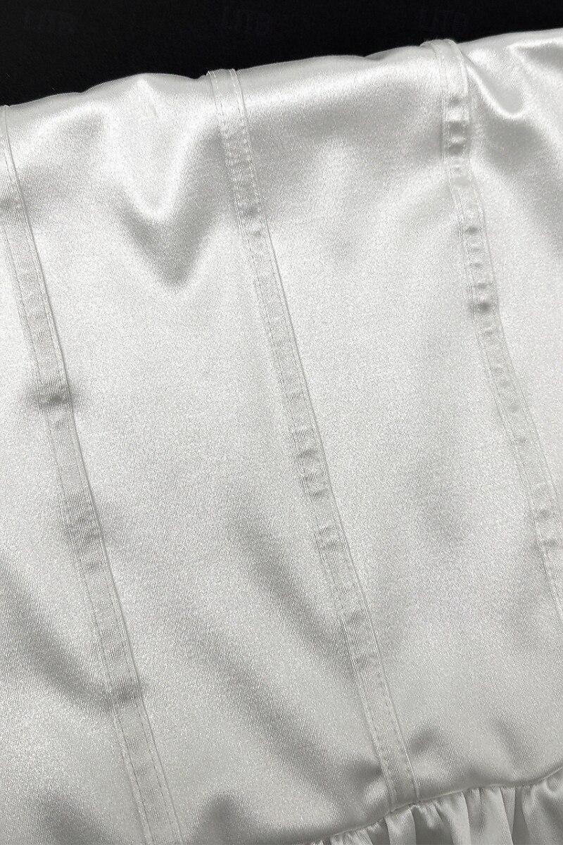 Damen Minikleid Weißes Kleid Abschlusskleid Mode Abschlussfeier Teegesellschaft Wochenende Normale Passform Einfach Ärmellos Trägerlos Weiß Sommer 2025 - $29.99 –P12