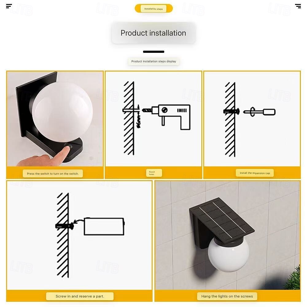 1 st. zonne-buitenlamp wandlamp binnenplaats balkon decoratie buiten waterdichte patio lamp huis tuin lay-out hek omgevingslicht 2025 - $53.99 –P13