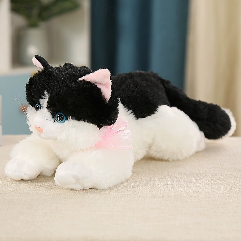 naturtrogen animatronisk katt - realistisk mjuk päls  & spinna - terapi gosedjur 2025 - $24.99 –P7