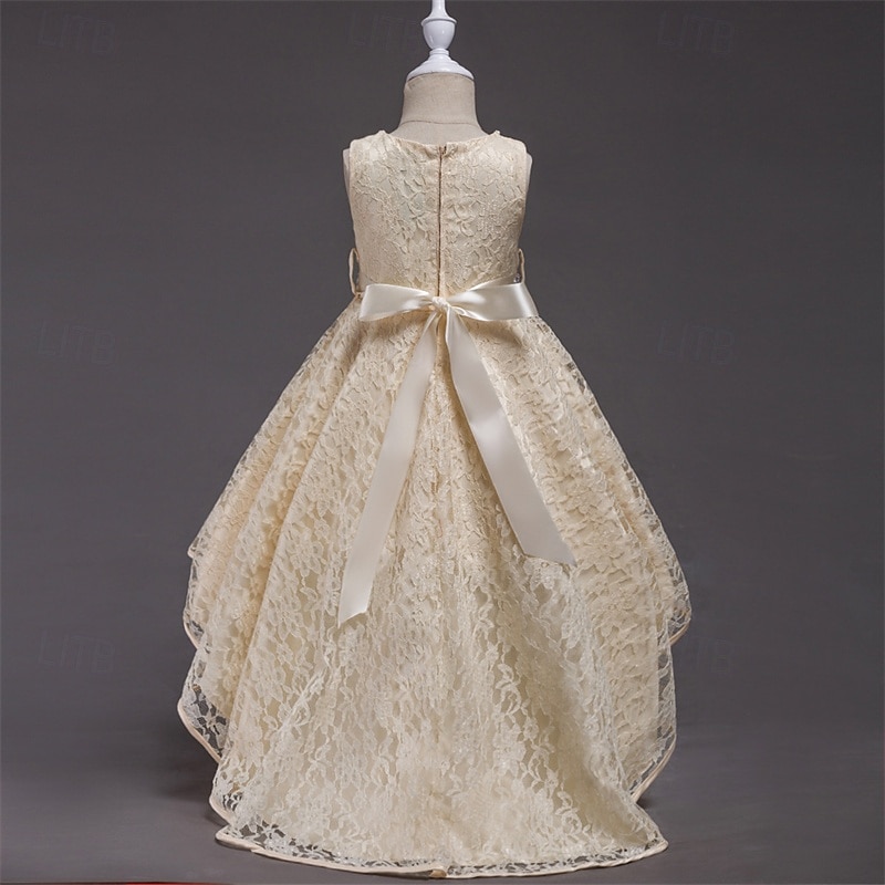 Дети Девочки Платье для вечеринки Сплошной цвет Без рукавов Выступление День рождения Красивый Милая Полиэстер Ассиметричное Платье для вечеринки Платье в стиле 50-х годов Платье A-силуэта Лето 4 2025 - $37.99 –P2