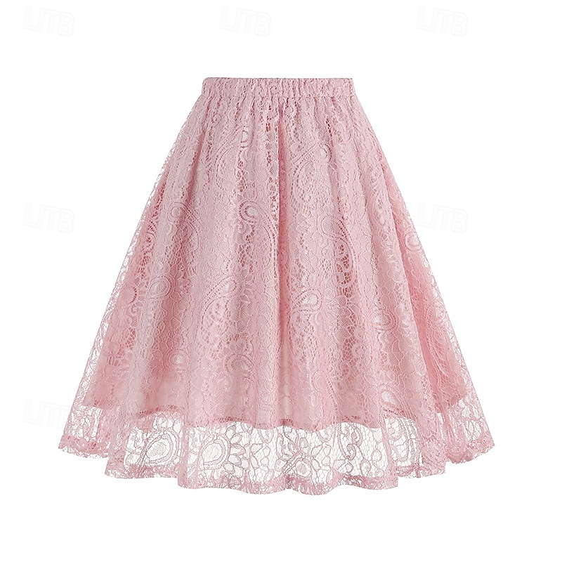Retro Vintage 1950s Skirt Lace Women's Masquerade Daily Wear Date Bachelorette Party Adults' Skirt 2025 - $21.99 –P6