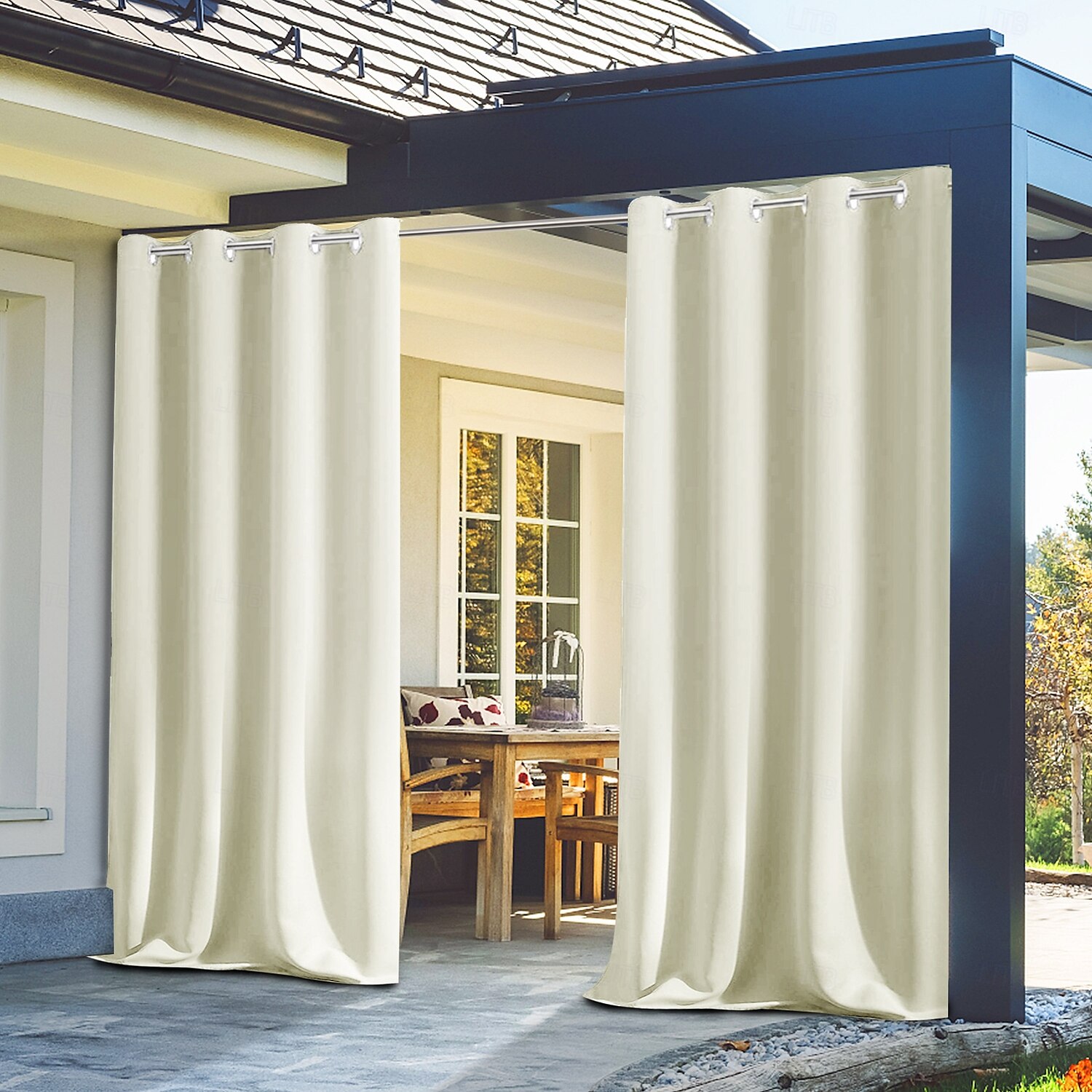 Waterproof Outdoor Curtains for Indoor Wedding Patio Thick Privacy Grommet Curtains for Wedding Bedroom, Living Room, Porch, Pergola, Cabana, 1 Panel 2025 - $34.99 –P2