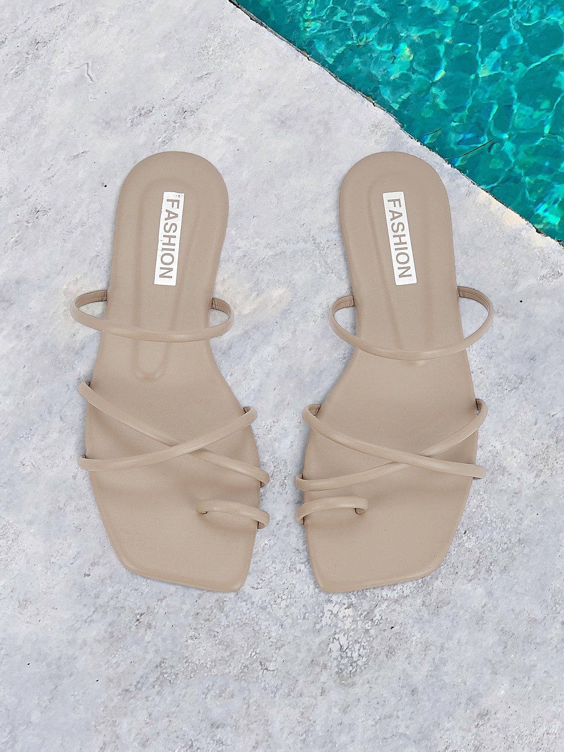 Women's Lavender Strappy Sandals – Trendy Square Toe Flat Sandals for Summer, Beach, and Casual Outings 2025 - $18.99 –P1