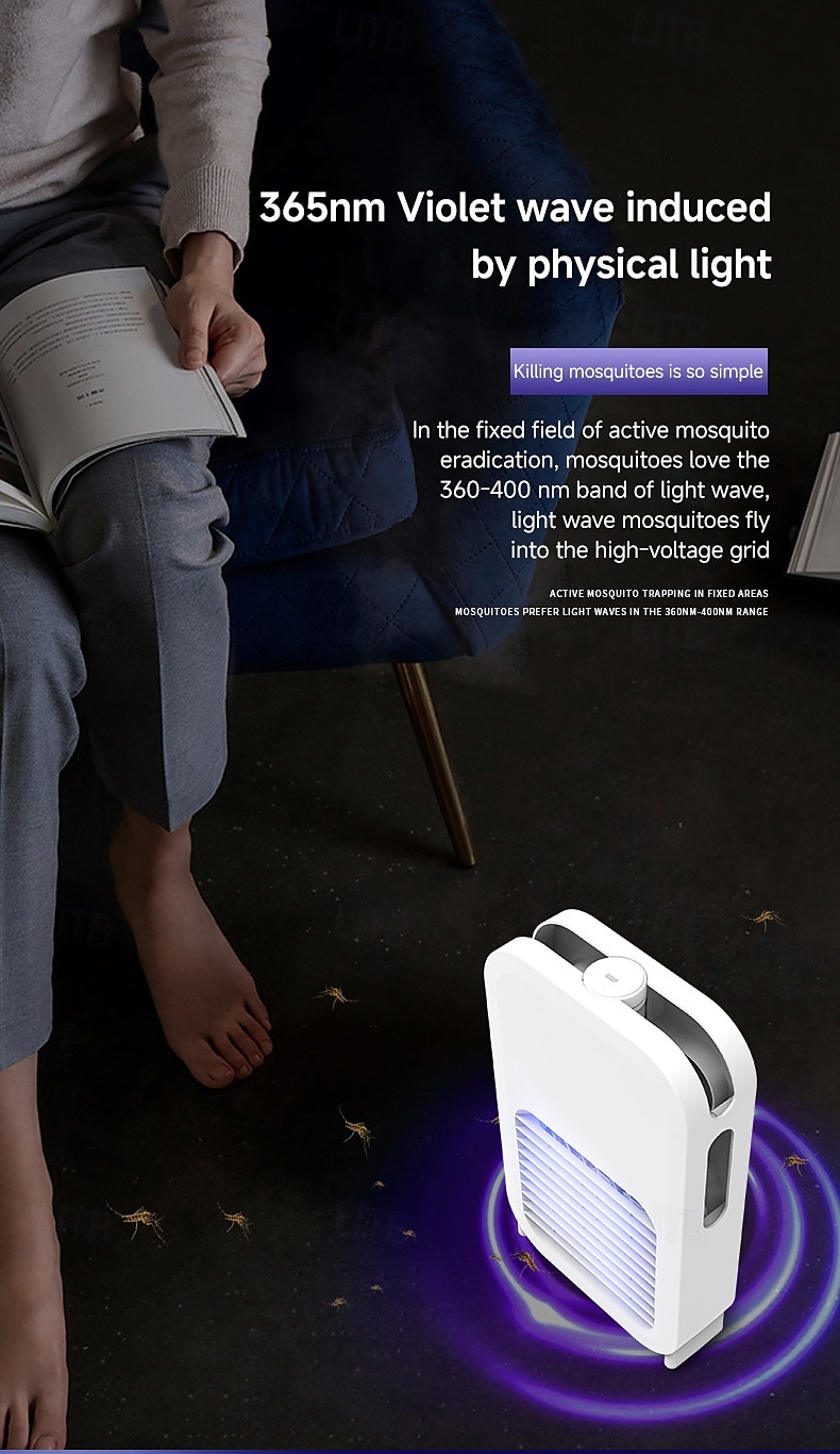 2025年 USB充電式電動蚊たたき – 充電式家庭用蚊殺しランプ、電気ショック付きハエ叩き  コレクション – $31.99 –P3