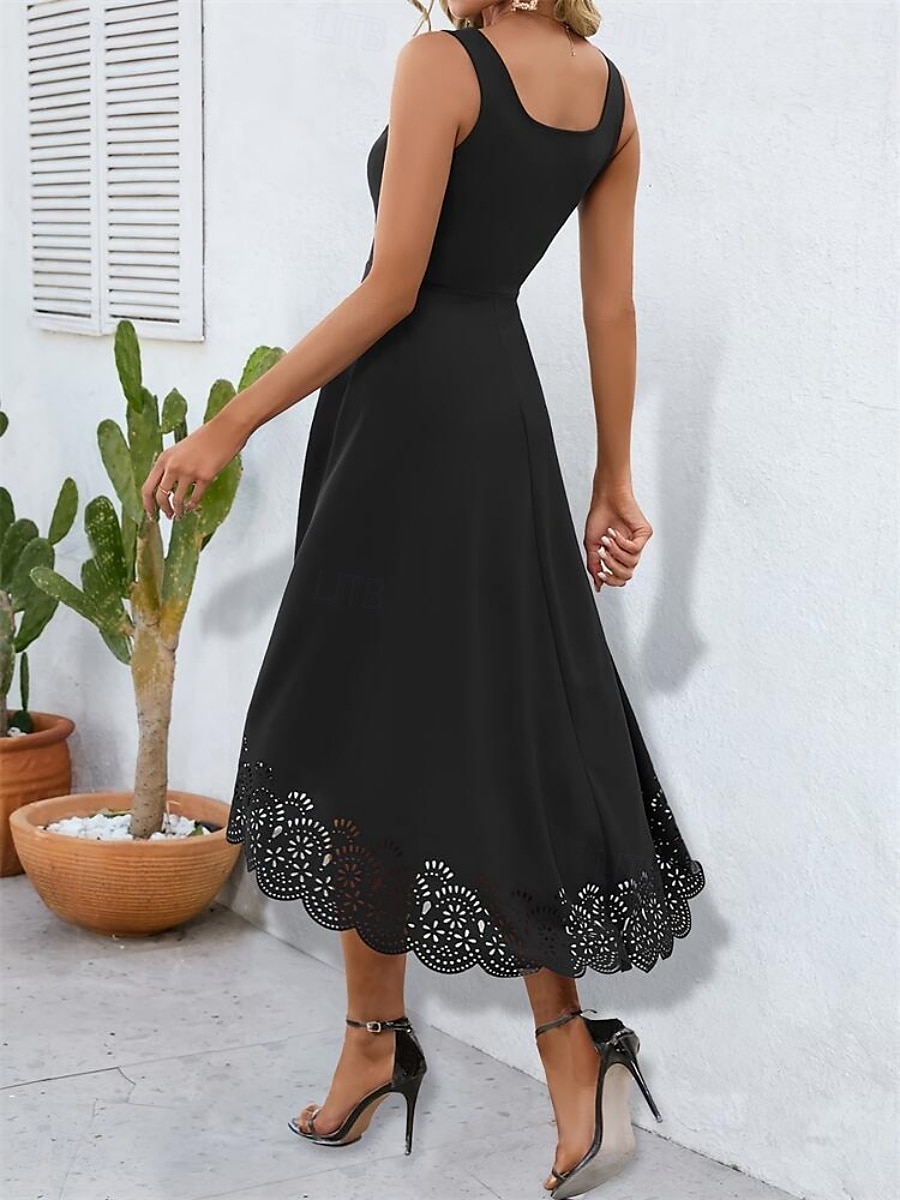 Mujer Mini vestido Vestido de graduación Vestido de Fiesta Vestido de verano Vestido lencero Elegante Moda Fiesta Invitado a la boda Fiesta de Cóctel Ajuste regular Plano Sin Mangas Correa de 2025 - $31.99 –P6