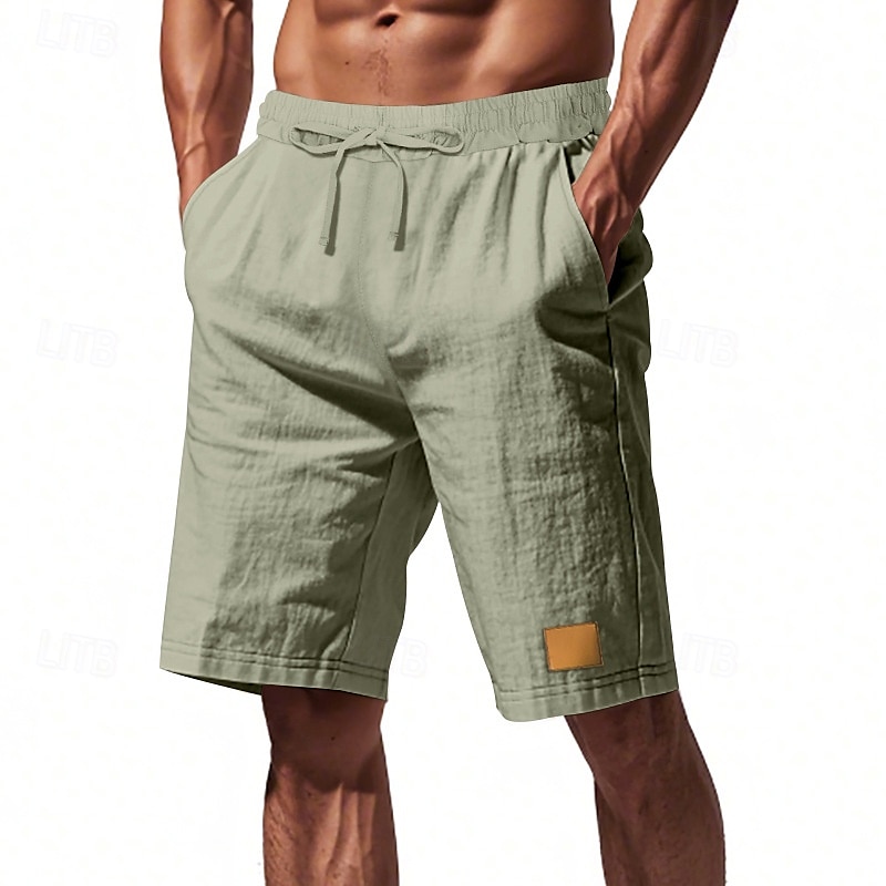Per uomo Shorts Shorts di Lino Pantaloncini Estivi Shorts da Spiaggia Coulisse Elastico in vita Gamba Dritta Semplice Comodità Traspirante Lunghezza al ginocchio All'aperto Quotidiano Ferie Moda del 2025 a $18.99 –P11