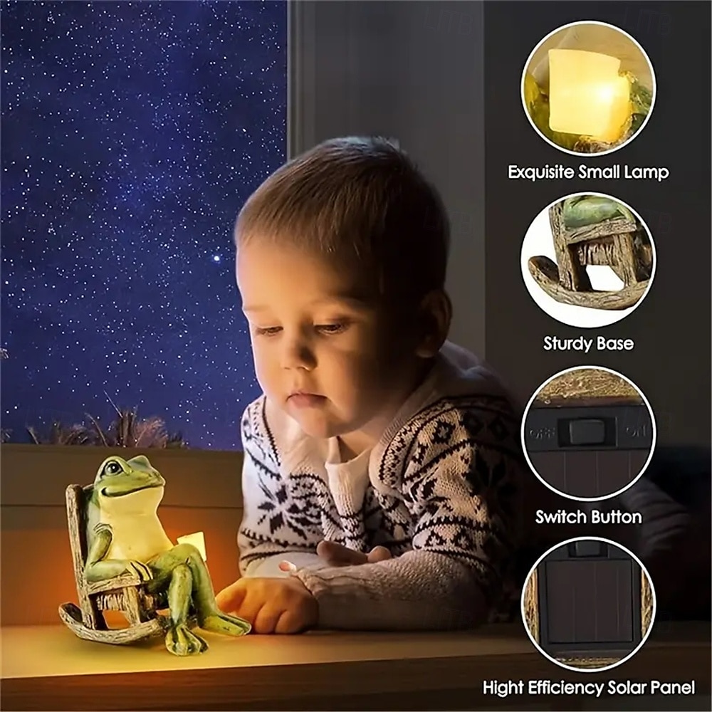 LED Solar Outdoor Lights Courtyard Balcony Garden Decoration Window Sill Ornaments Courtyard Layout Waterproof Creative Led Frog Shaped Lights  1PC 2025 - $16.99 –P4