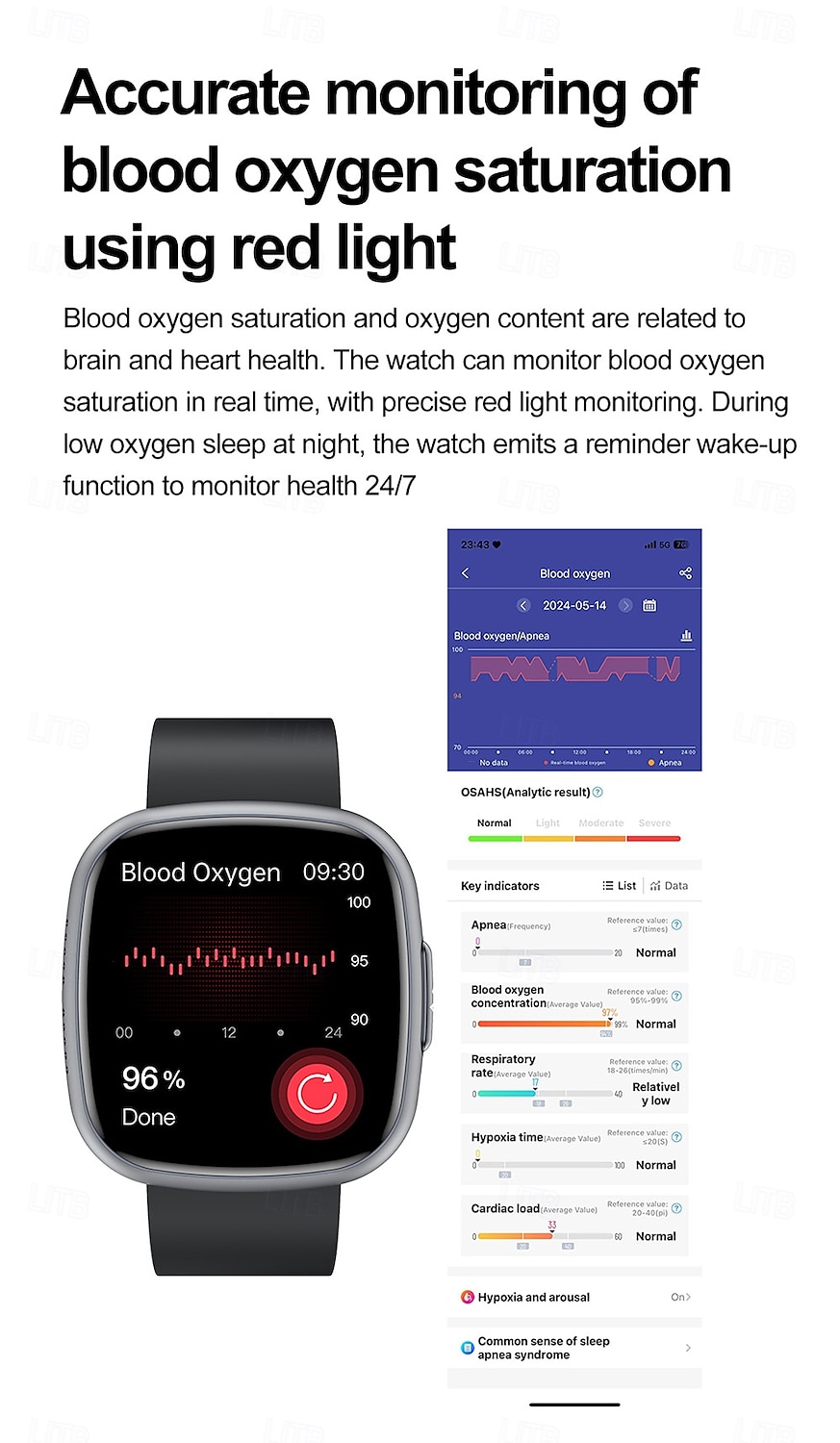 Smart Watch Blood Glucose ECG Blood Pressure Body Temperature Monitor Android iOS IP68 1.75 2025 - $69.99 –P11