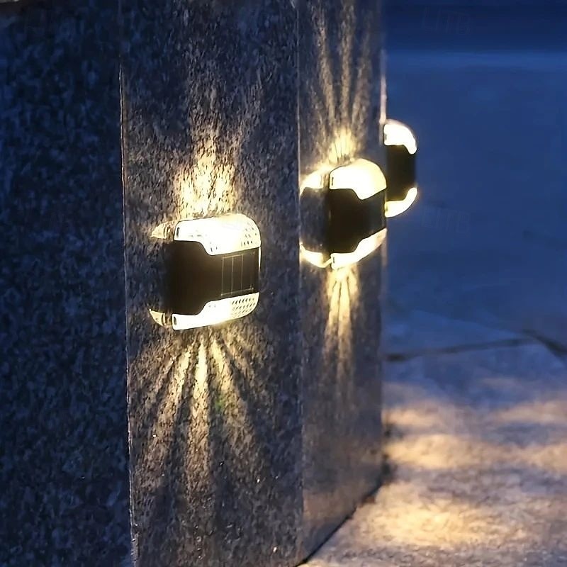 4 τεμ led ηλιακά φωτιστικά τοίχου εξωτερικού χώρου φωτιστικό φράχτη πάνω-κάτω φωτιστικό φωτιστικό τοίχου αδιάβροχο εξωτερικού χώρου αυλή κήπου ατμόσφαιρα τοπίου διακοσμητικά φώτα 2026 - $15.99 –P7