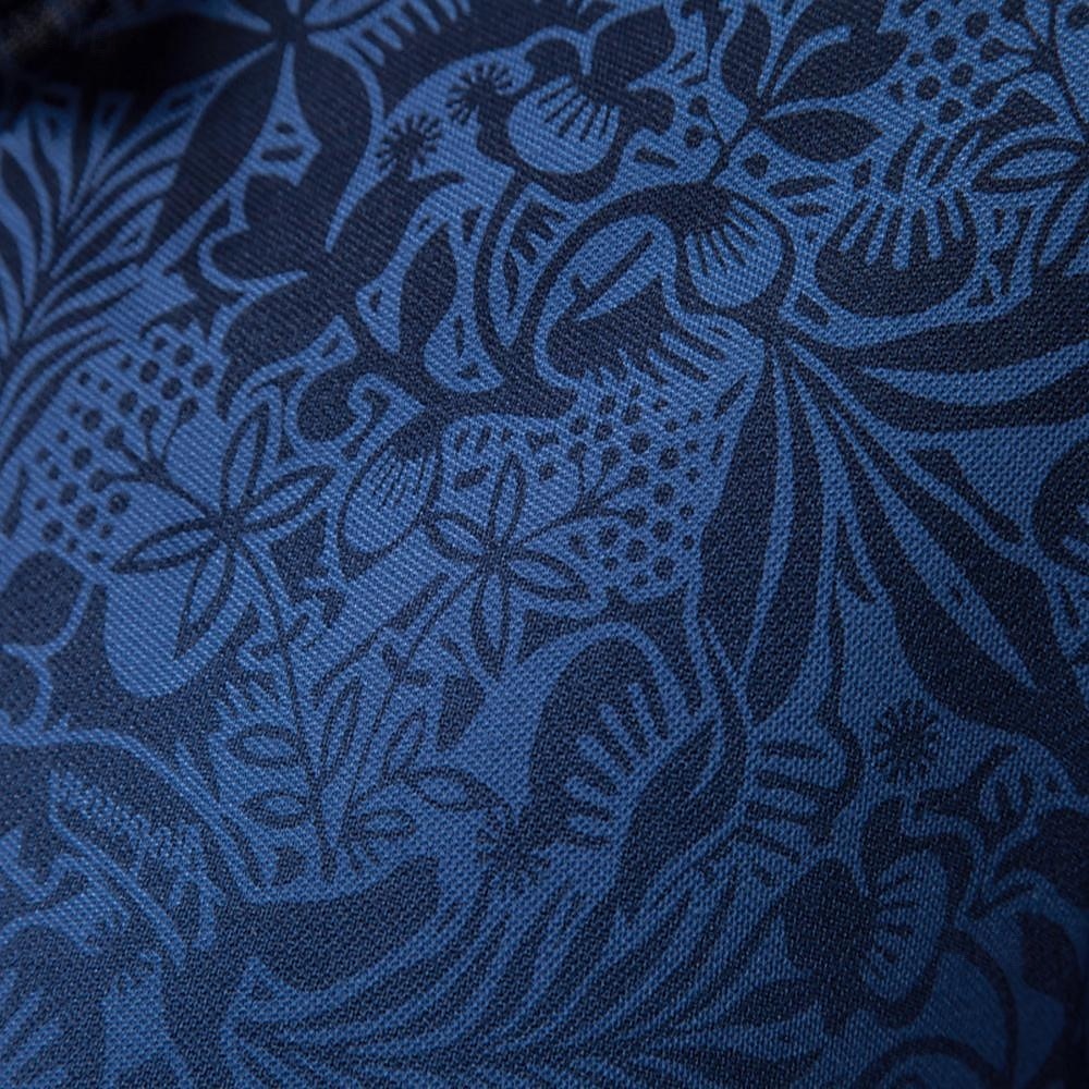 Homens Pólo Polo de malha Formal Trabalho Aberto para a Lateral Manga Curta Floral Botões Estampado Primavera Azul denim Branco Azul Marinha Verde cáqui Azul Claro Pólo de 2026 por $25.99 –P3