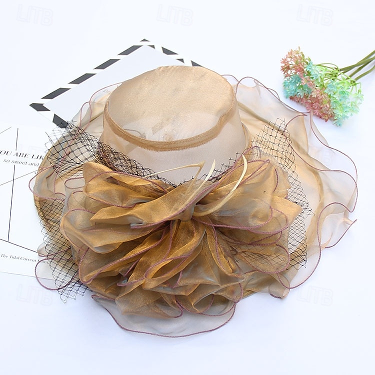 Palarie organza Oficial Plajă Elegant Cu Funde Diadema Articole Pentru Cap 2026 - $27.99 –P13