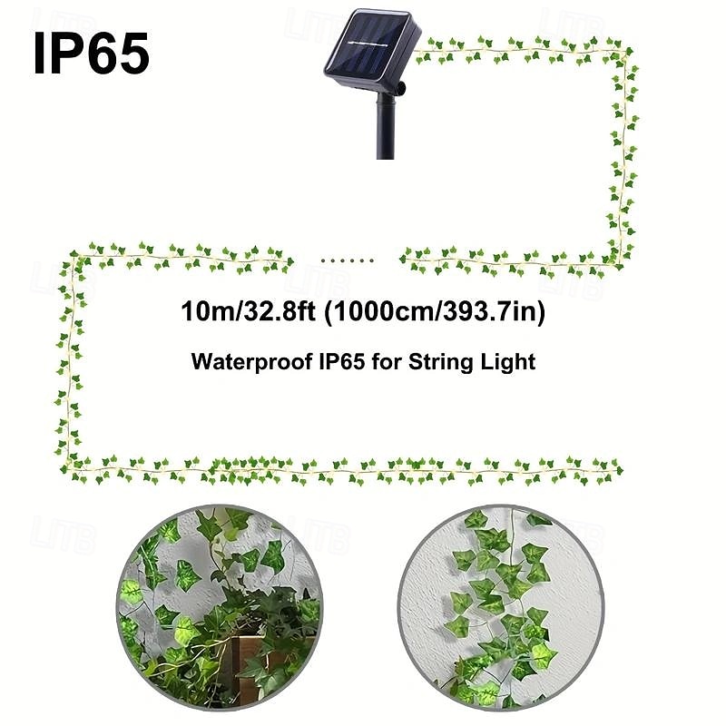 10M-100 LED Beads Outdoor Solar Lights Climbing Tiger Copper Wire Light String Courtyard Garden Wedding Party Balcony Festival Atmosphere Decorative Light String 2025 - $11.49 –P3