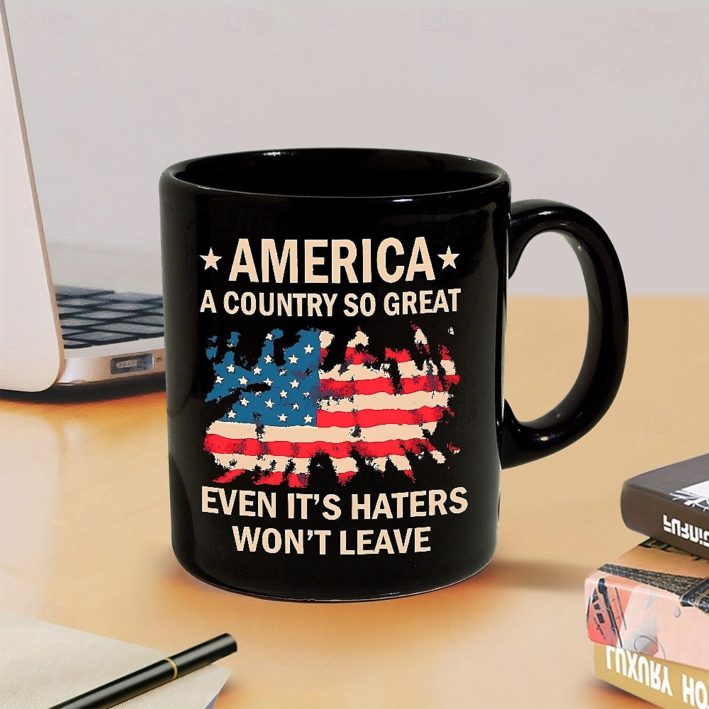 Patriotic Coffee Mug America A Country So Great 11oz Black Ceramic Cup Funny USA Gift for Men Women Veterans Independence Day Political Humor Drinkware 2025 - $15.49 –P3