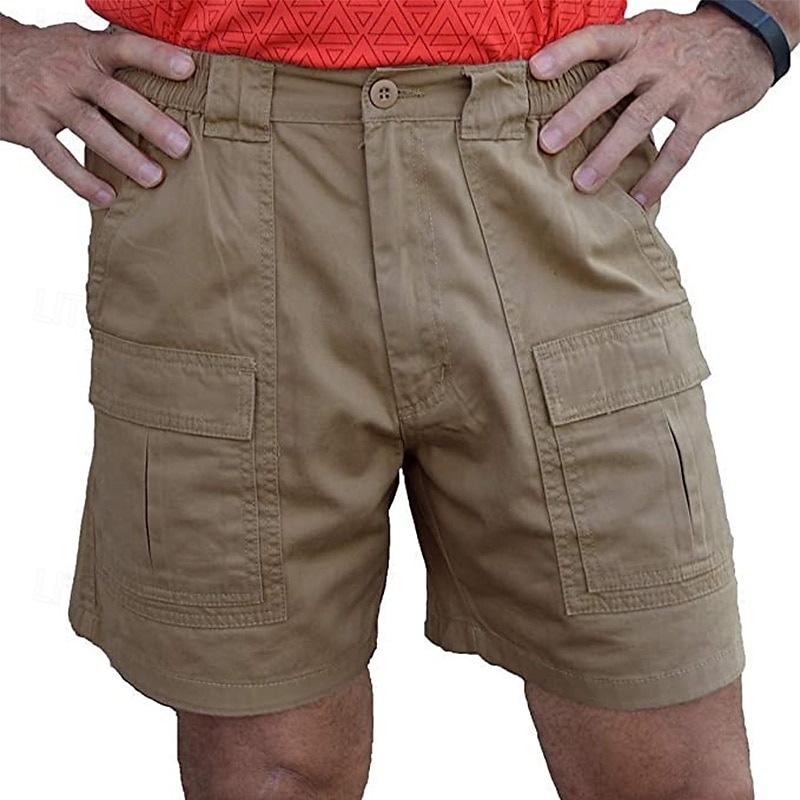 Per uomo Pantaloncini cargo Shorts Bermuda Elastico in vita Multi-tasche Gamba Dritta Semplice Traspirante Indossabile Lunghezza al ginocchio All'aperto Casuale Campeggio & Escursionismo Moda del 2025 a $21.99 –P1