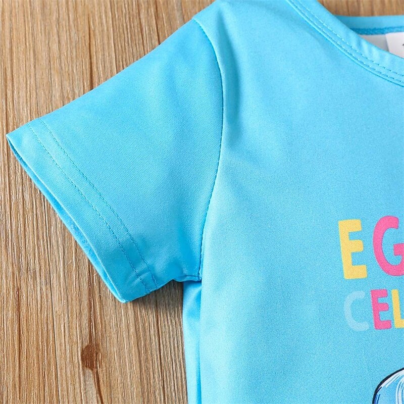 2 osainen Lapset Poikien Pääsiäinen Puku T-paita ja shortsit Vaatesetti Asu Dinosaurus Lyhythihainen Crewneck Aseta ulko- Urheilu Muoti Kesä 4 vuotta + Taivaan sininen 2025 - $15.99 –P5