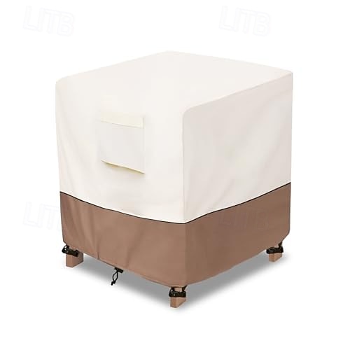 Funda impermeable para muebles de patio, tela Oxford 420D, poliuretano recubierto de plata, rectangular e impermeable para mesa y silla, marrón y beige. 2026 - $32.99 –P5