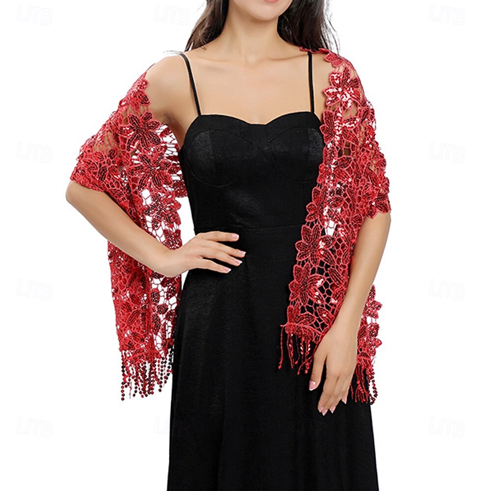 Écharpe Femme Élégant Sans manches Polyester Boléros de Mariage Avec Gland Pour Soirée Printemps & Été de 2025 ? $13.99 –P2