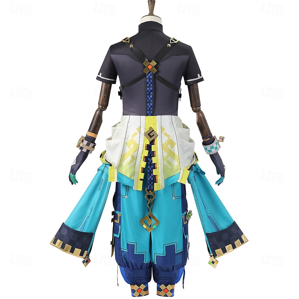 Genshin Impact Kinich Anime Cosplay kostým Boty Cosplay Paruky Cosplay obleky Cosplay Paruky Cosplay boty Karneval Plesová maškaráda Výkon Párty Vrchní deska Kalhoty Korzet Pro Pánské Dospělé 2025 - $69.64 –P4
