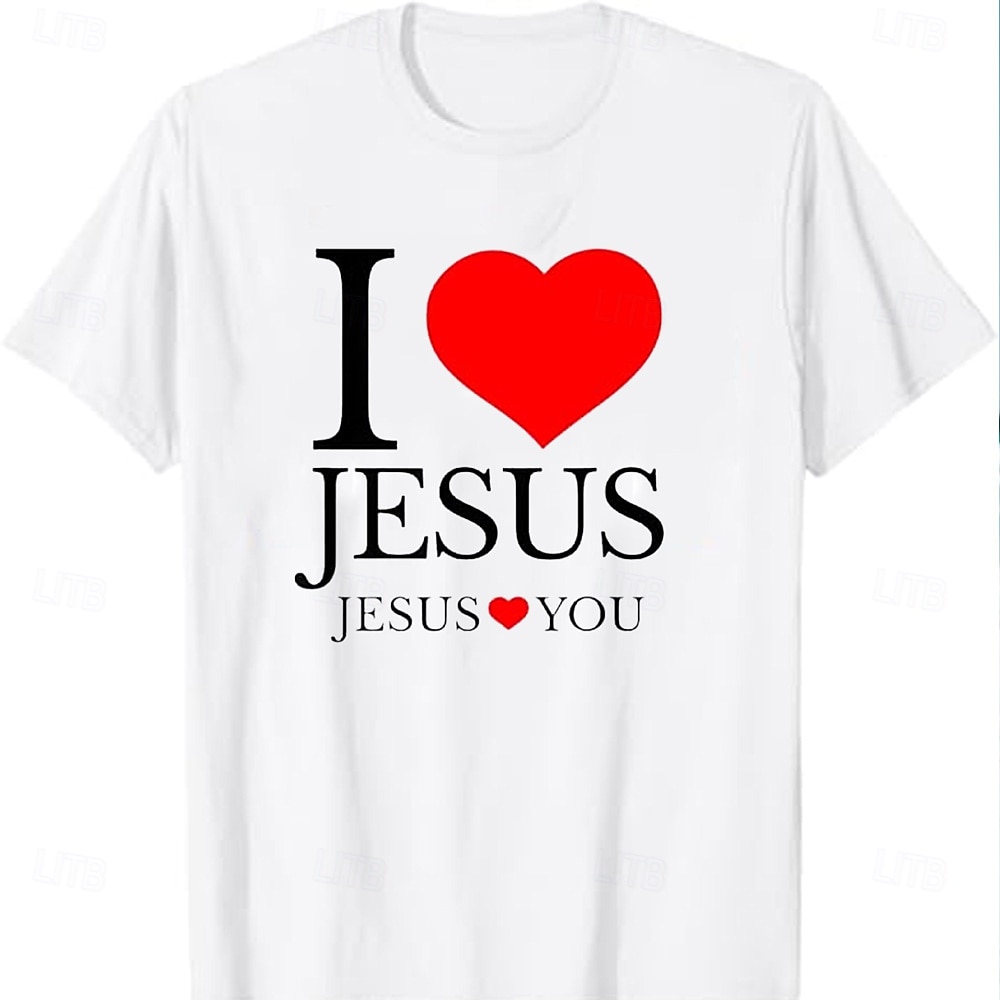 T-Shirt Bibles pour Hommes Drôle Jésus Manches Courtes T-Shirt Impression 3D Chemise à Col Rond Designer Décontractée Fête Vacances Blanche Vêtements Printemps  Été de 2026 ? $19.49 –P2