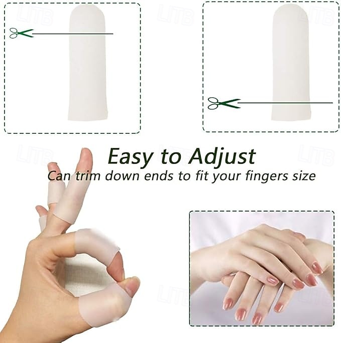 Lot de 10/20 protège-doigts en gel, protège-doigts en silicone, idéal pour soulager les douleurs du doigt, l'arthrite, les craquelures et autres douleurs des doigts de 2026 ? $13.99 –P7