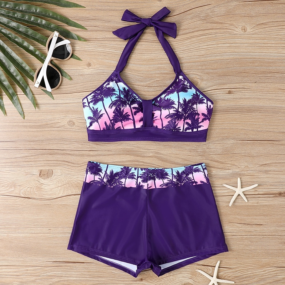 Damen Badeanzug Bikini Zweiteilig Monokini Freche Unterhose Bademode Gestrickt Urlaub Tropisch Farbblock Gestreift Stürzen Ärmellos Badeanzüge 2025 - $22.99 –P18