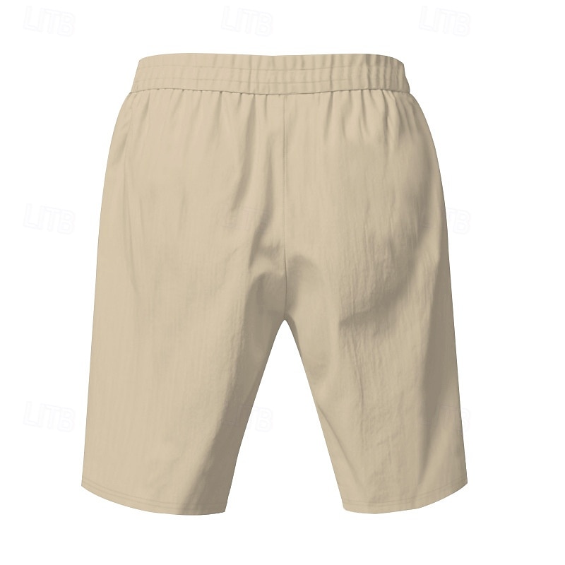 Per uomo Shorts Shorts di Lino Pantaloncini Estivi Shorts da Spiaggia Ricamato Coulisse Elastico in vita Semplice Comodità Traspirante Lunghezza al ginocchio All'aperto Quotidiano Spiaggia Moda del 2025 a $20.99 –P5