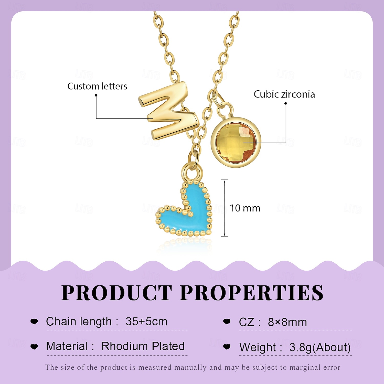 Colar com Pedra de Nascimento e Letra Personalizado - Melhor Presente para Mãe - Pingente de Golfinho com Tema Oceânico Presente de Joias Personalizado para o Dia das Mães Dia Internacional da Mulher de 2025 por $9.99 –P2