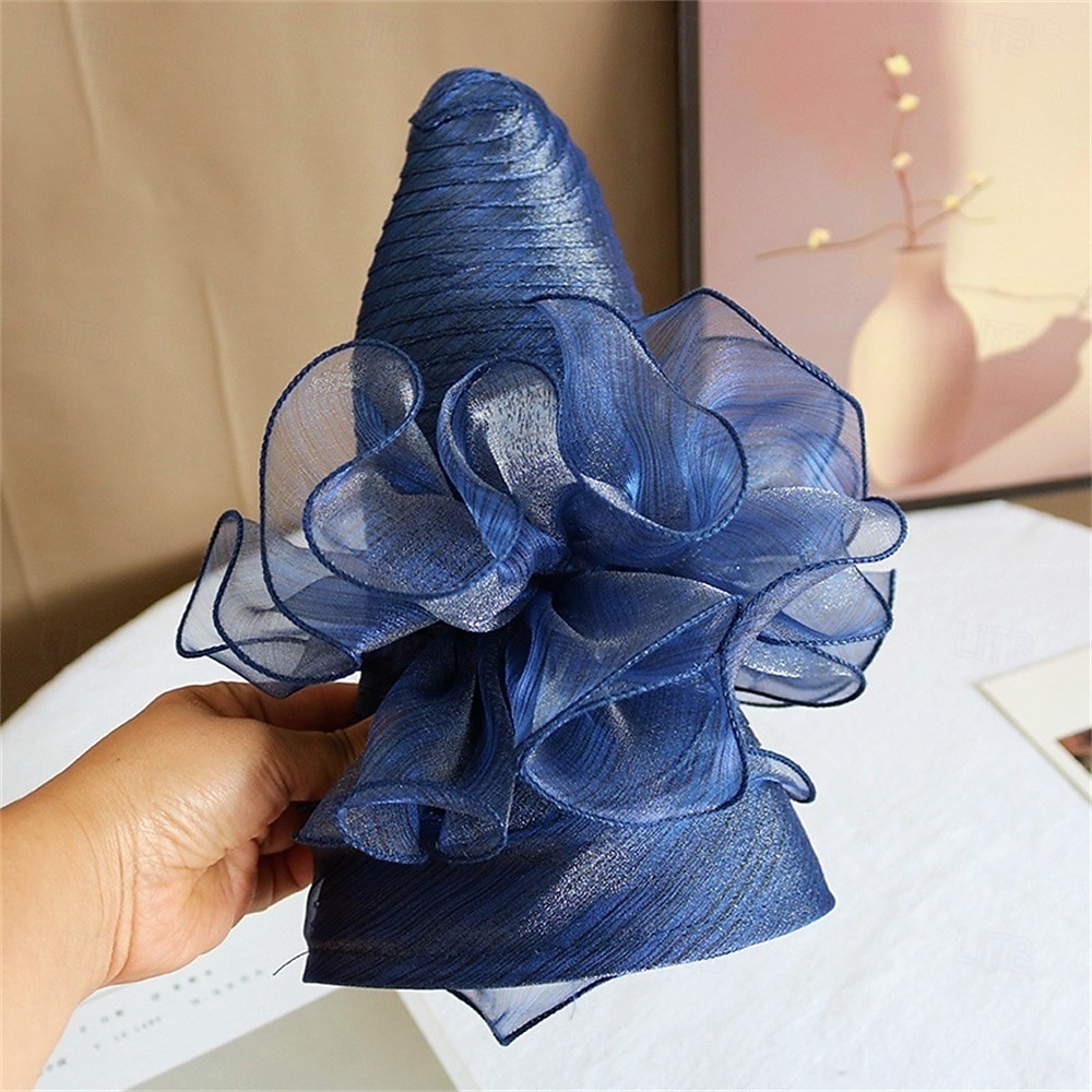 2026年 帽子 オーガンジー サンハット ウェディング ホリデーティーパーティー 競馬 カクテル エレガント ビンテージ かわいい 花のヘッドドレス 帽子  コレクション – $16.49 –P5