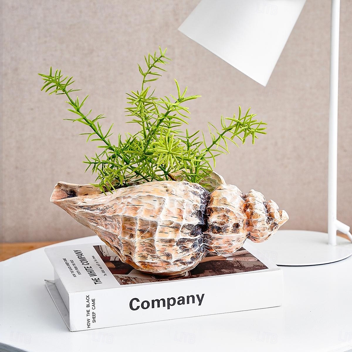 Seashell Shaped Resin Vase, 9.8-Inch Bohemian Tabletop Flower Vase, Indoor Decorative Hydroponic Planter for Home Decor and Gifts 2025 - $14.49 –P6