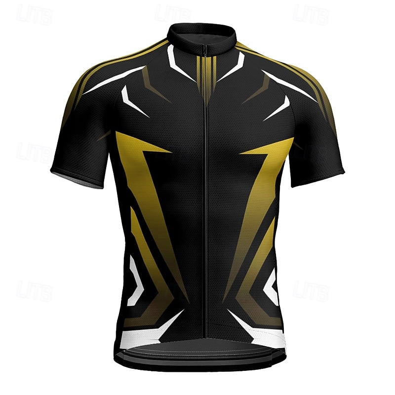 Men's Cycling Jersey Geometric Short Sleeve Bike Tee Tshirt Jersey with 3 Rear Pockets Mountain Bike MTB Quick Dry Anatomic Design Wicking Breathable Sports Yellow Red Blue Clothing Apparel 2026 - $28.99 –P19
