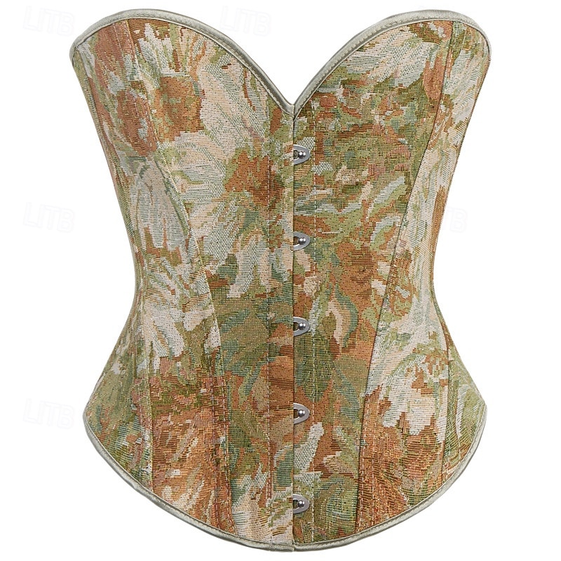 Rokoko Gorset na biust Bal maskowy Gorset na biust Cosplay Żakard Wyszczuplenie brzucha Push Up Żakard Strój na bal maskowy Damskie Królewski Bal maskowy Impreza Karnawał w Wenecji Dla dorosłych 2026 - $23.99 –P12