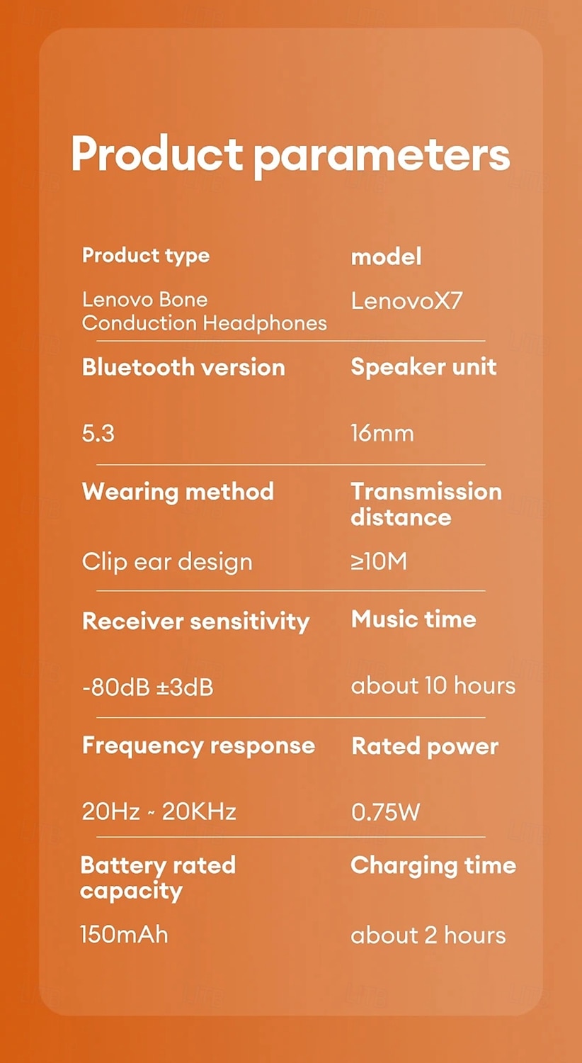 Lenovo X7 Sports Ear Hook Fashion Wireless Low Latency Air Conduction Earphones Bone Music Headphones Outdoor Valentine's Day Gift 2026 - $41.99 –P14