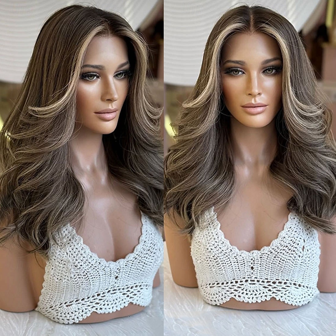 Capelli Vergini Non Trattati 5x5 Chiusura 13x4 Fronte in Pizzo Parrucca Taglio Scalato Capelli brasiliani Ondulato Multicolore Parrucca 130% 150% Densità dei capelli con Capelli di Bambino Capelli del 2025 a $286.29 –P2