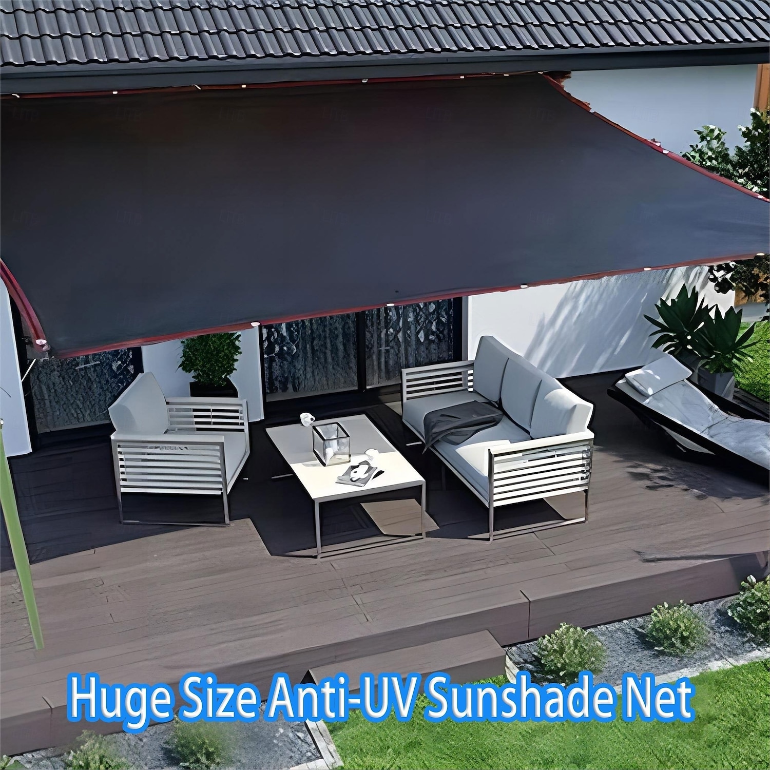 Huge Size Sunshade Tarpaulin Shading Heat Insulation Net Durable Sunblock Shade Mesh Tarp Sun and Snow Protecting Balcony Backyard RV Camping 2025 - $24.99 –P1