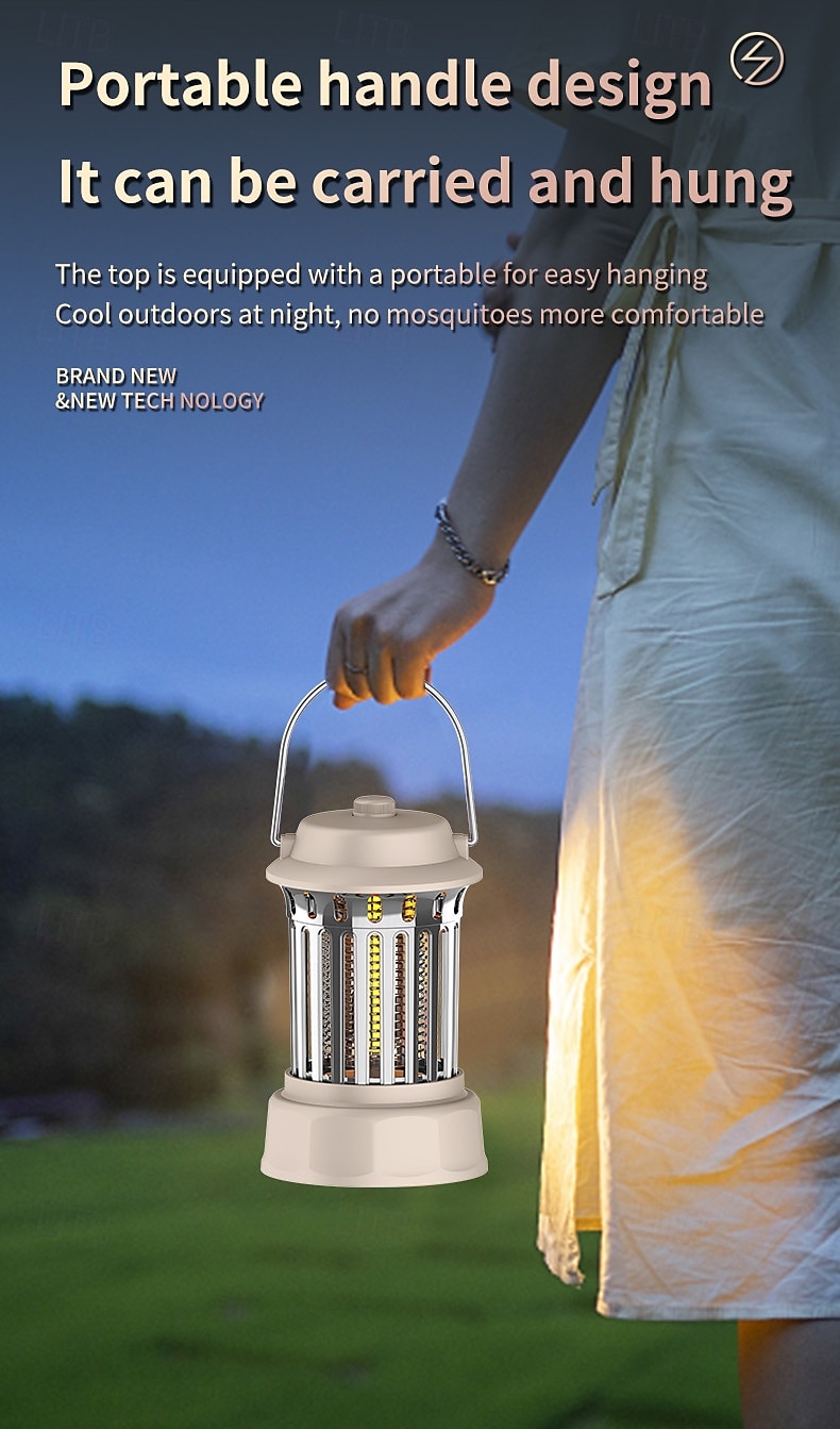 tweekleurige camping elektrische muggenlamp draagbare sfeerlamp 1200 mAh 2025 - $15.99 –P3