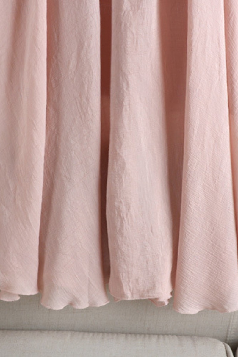 Femmes Jupe Évasé Mode Maxi Taille Basse Jupes Uni Froncé Micro-Élastique Vacances Rue Noir Blanche Rose Claire Bleu Été Coton de 2025 ? $23.99 –P3