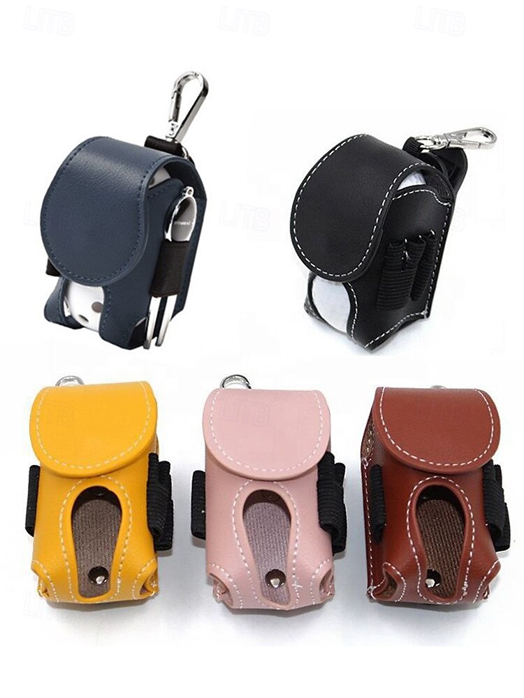 Portable Leather Golf Ball Holder Pouch – Compact Golf Tee Case with Clip, Stylish & Durable Design for Men & Women, Easy Belt Attachment, Ideal for Golf Training & Tournaments 2025 - $11.99 –P5