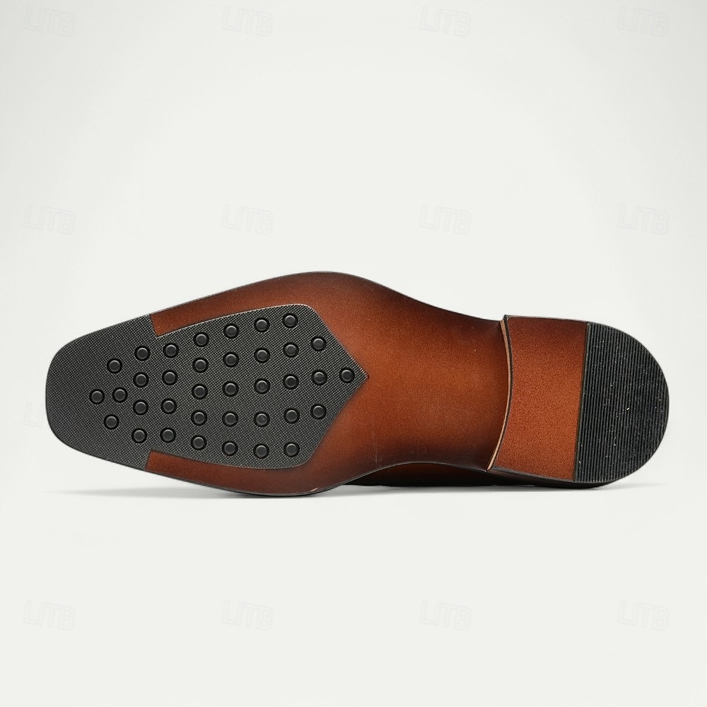 mocassini da uomo in vera pelle fatti a mano - scarpe eleganti con nappine marroni di prima qualità per il kentucky derby, occasioni formali e di lavoro del 2026 a $109.99 –P8
