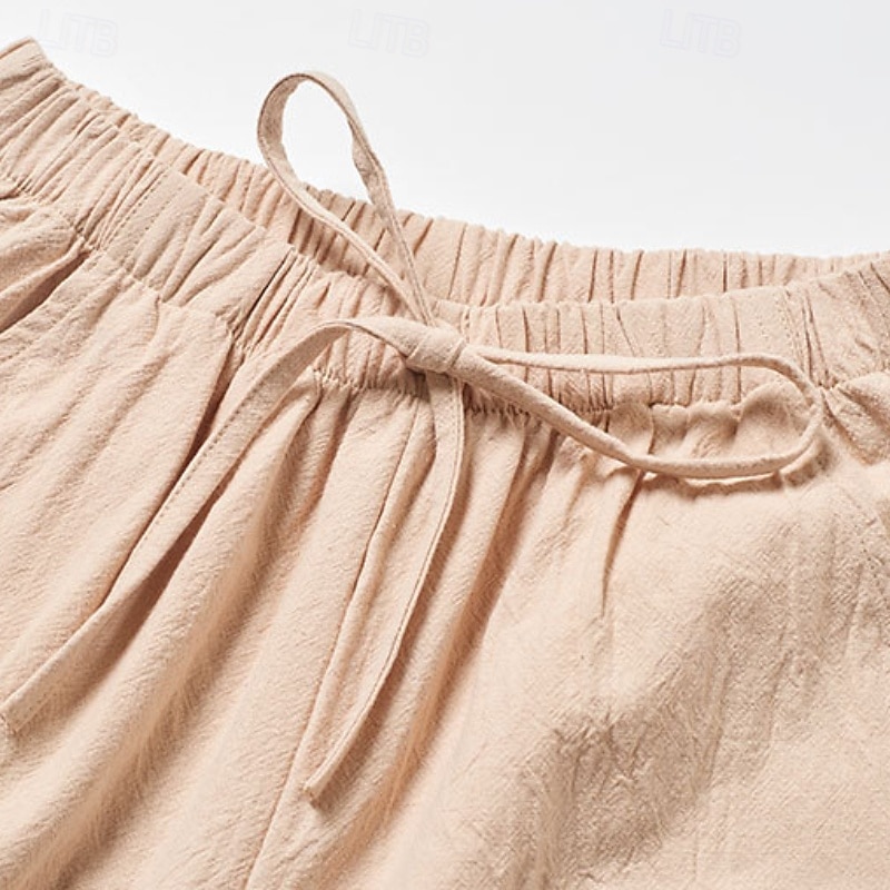 Per donna Finto cotone e lino Shorts Pantaloni Eleganti Pantaloncini Estivi Moda Corto Naturale Semplice Tasca Design con Coulisse Elastica All'aperto Confortevole All'aperto Vacanza Rosso Verde del 2026 a $11.49 –P10
