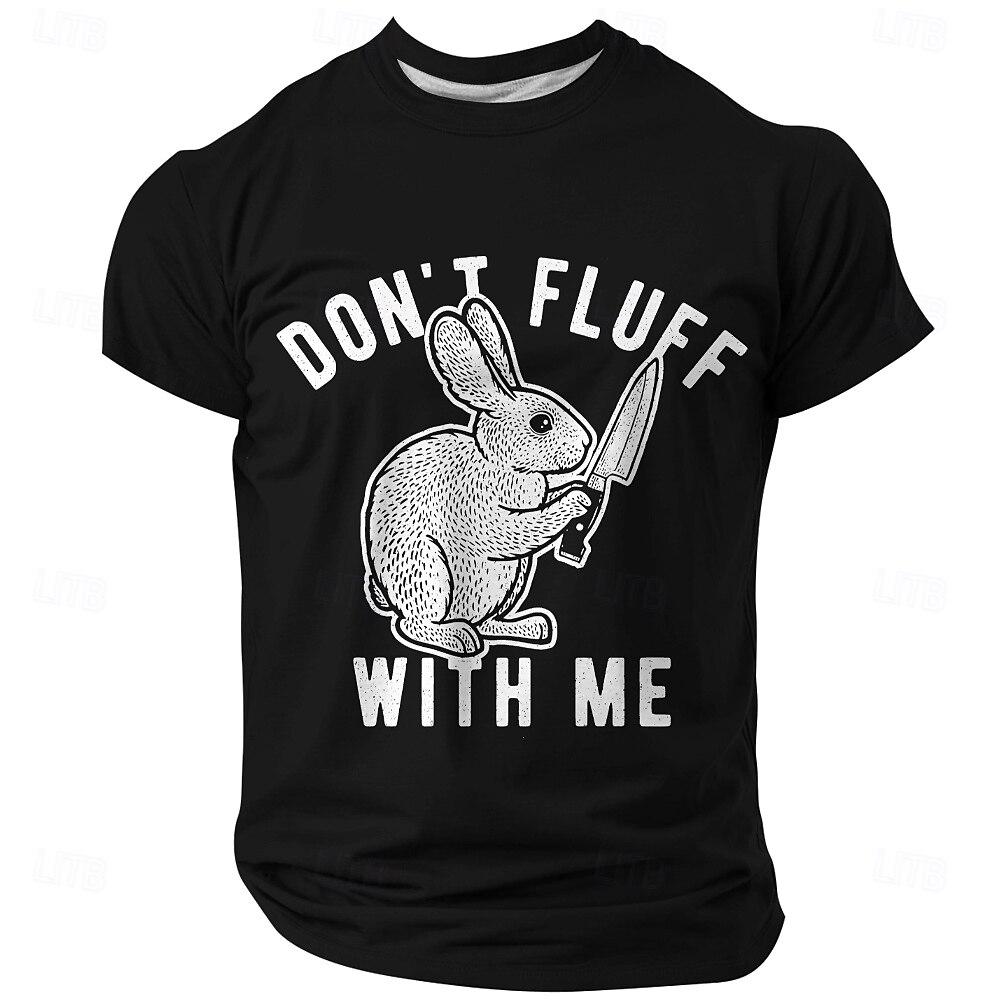 Ostern Herren Hase Kaninchen Lustig T Shirt Polyester Kurzarm Grafik Hemd Schwarz Blau Grün Bequemes T-Shirt Party Strasse Modedesigner-Kleidung 2025 - $17.99 –P1