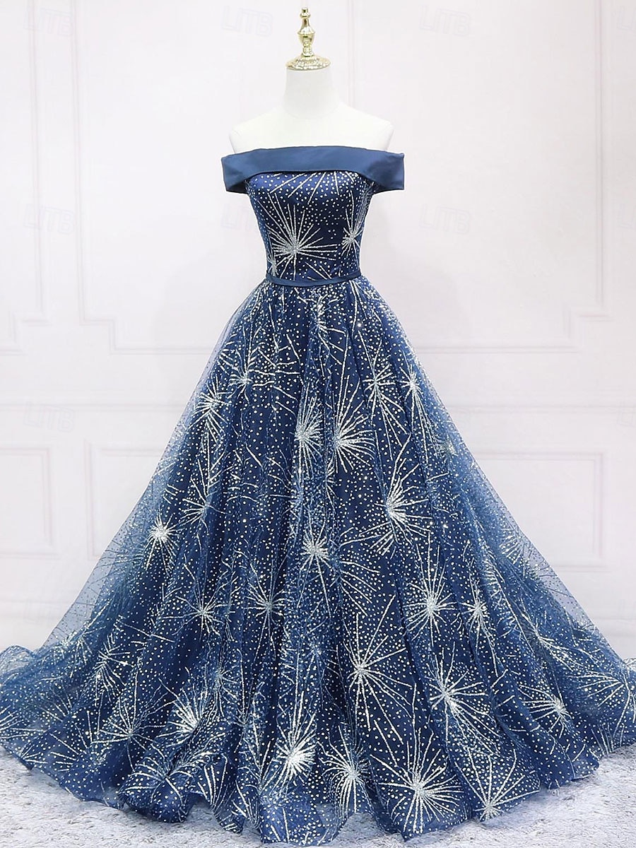 Rochie de bal A-Line Rochie de Quinceanera Elegantă Rochie pentru nuntă Invitat la nuntă Lungime până la podea Fără mâneci Pe umeri Poliester Fără spate cu pliseuri și paiete 2025 - $119.99 –P1