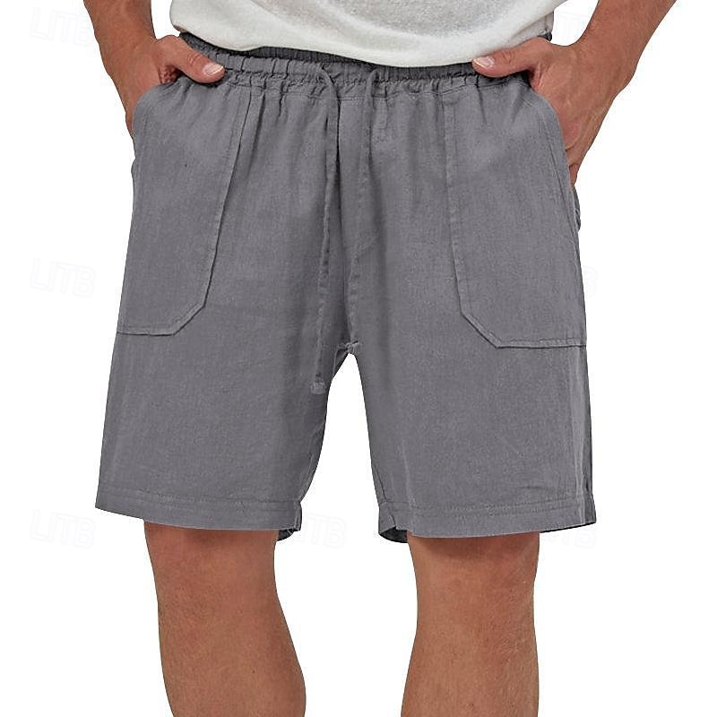 Per uomo Shorts Shorts di Lino Pantaloncini Estivi Shorts da Spiaggia Coulisse Elastico in vita Tasca Frontale Semplice Comodità Traspirante Lunghezza al ginocchio All'aperto Lavoro Quotidiano Moda del 2025 a $17.99 –P9