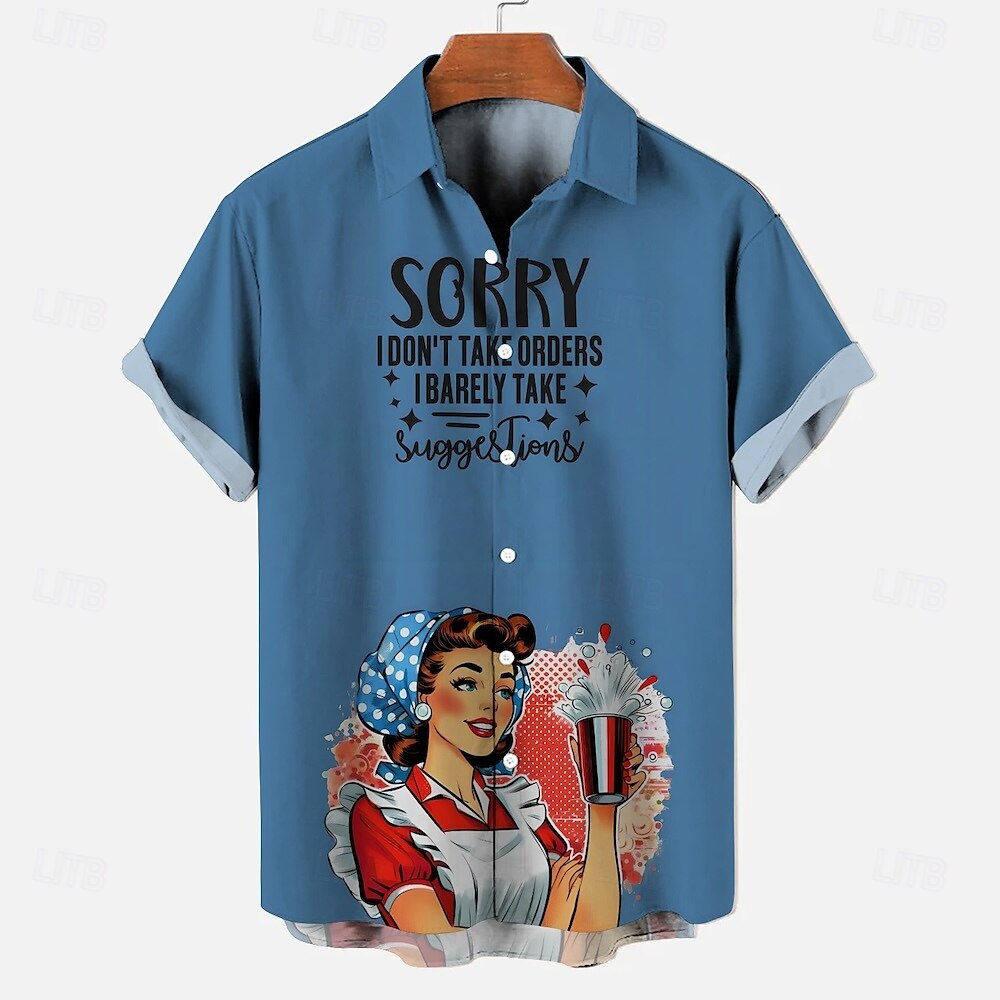 Blouse / Shirt Retro Poster Retro Girl Graphic For Men's Adults' Masquerade 3D Print Vacation Party 2025 - $21.99 –P3