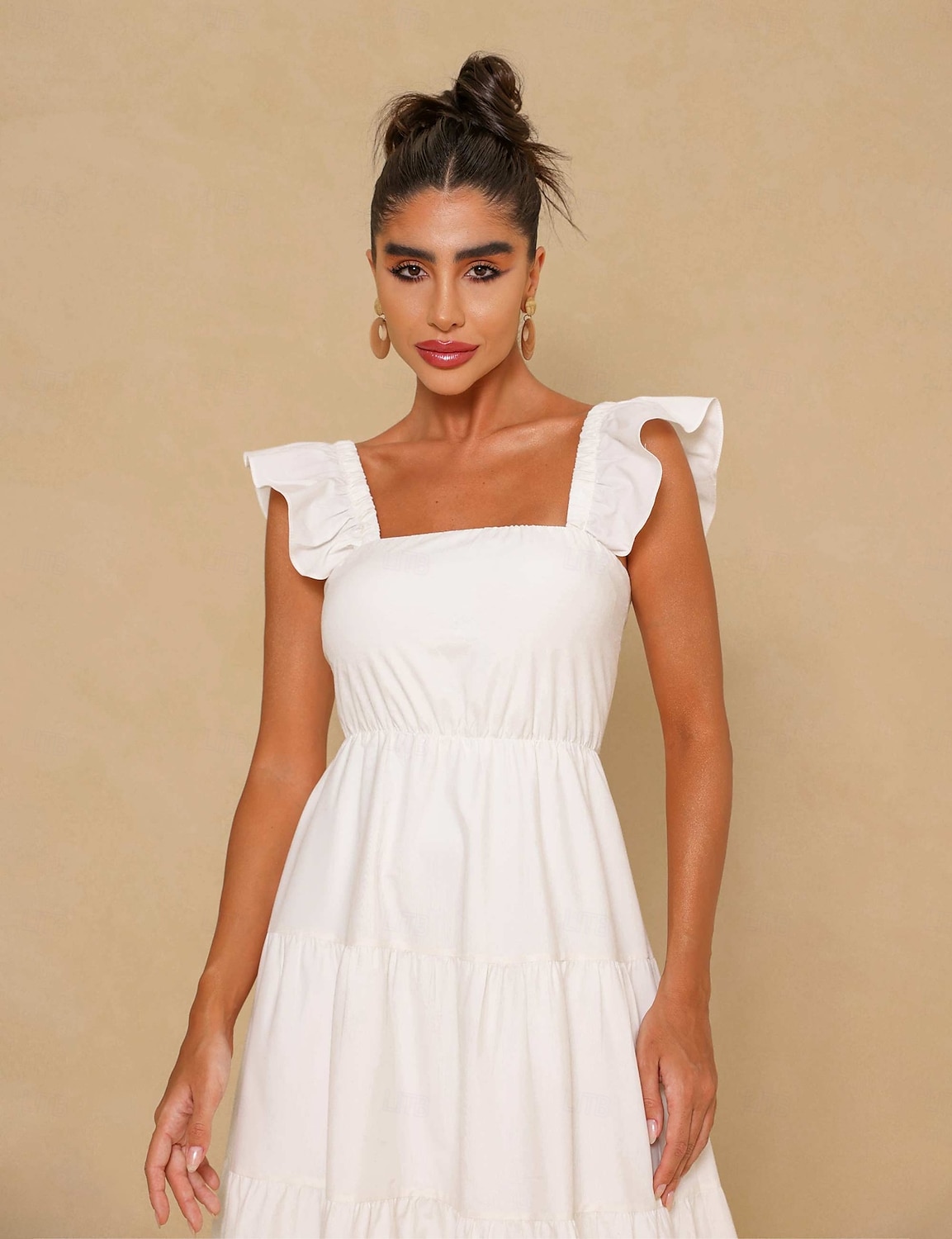 Retro Vintage Mittelalterlich Renaissance Midlänge Kleid Ausgestelltes Kleid Flattrige Ärmel Regentschaft inspiriert Damen Karneval Valentinstag Hochzeit Urlaub Alltagstauglich Erwachsene Kleid 2025 - $24.99 –P4