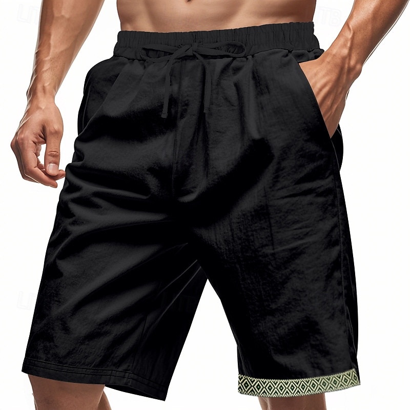Per uomo Shorts Shorts di Lino Pantaloncini Estivi Shorts da Spiaggia Patchwork Coulisse Elastico in vita Semplice Comodità Traspirante Lunghezza al ginocchio All'aperto Quotidiano Ferie Moda Hawaiano del 2025 a $17.99 –P6
